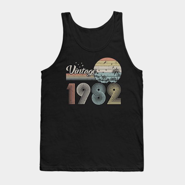 Vintage 1982 Design 38 Years Old 38th birthday for Men Women Tank Top by semprebummer7